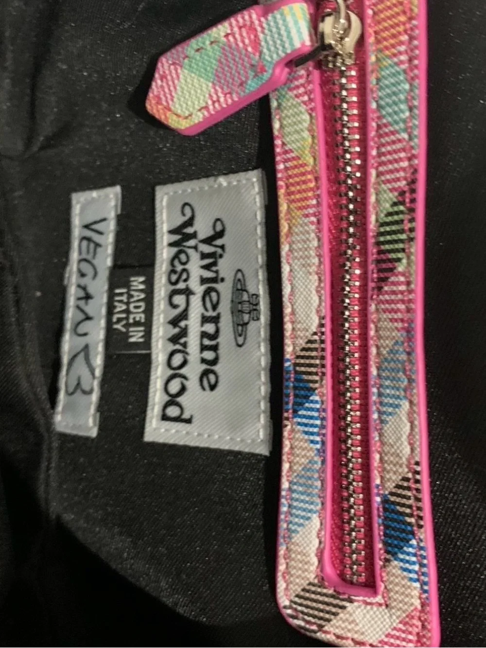 Vivienne Westwood-Inspired Multicolor Plaid Frame Bag - Pink Accents